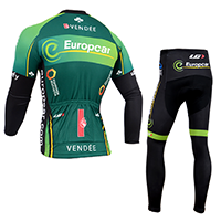 europcar thermo kerékpáros csapat ruha hátulról
