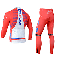 katusha thermo kerékpáros csapat ruha hátulról