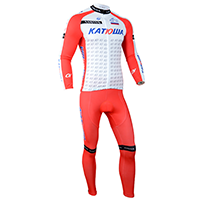 katusha thermo kerékpáros csapat ruha elölről