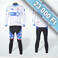 FDJ thermo kerékpáros csapatruha hagyományos nadrággal