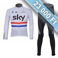 SKY thermo kerékpáros csapatruha hagyományos nadrággal
